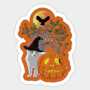 Cat Halloween Sticker